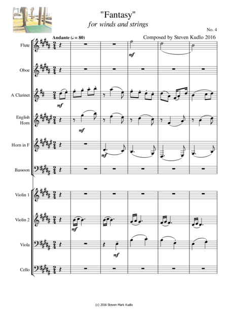 Fantasy For Winds And Strings 4 Sheet Music