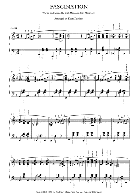 Free Sheet Music Fascination