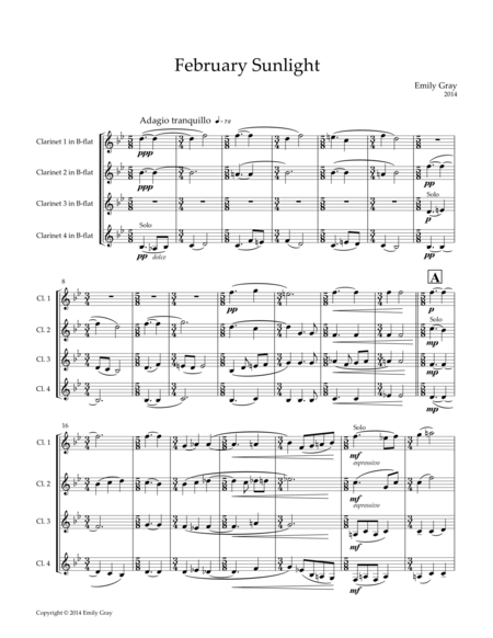 February Sunlight Sheet Music