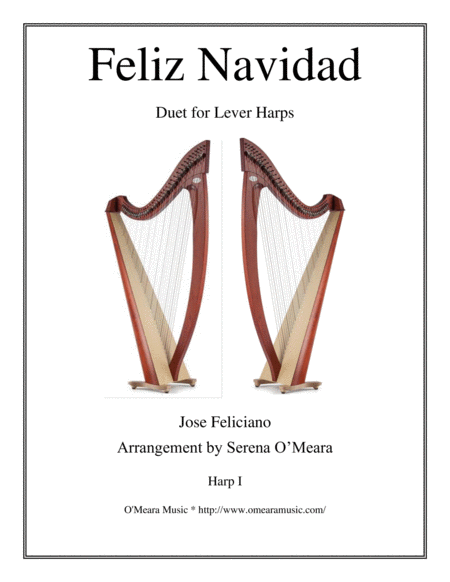 Free Sheet Music Feliz Navidad For Lever Harp I