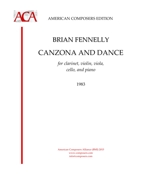 Fennelly Canzona And Dance Sheet Music