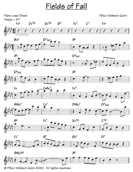 Fields Of Fall Sheet Music