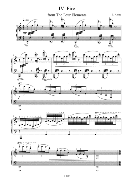 Fire Part Iv From The Elements Sheet Music