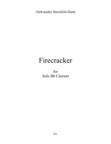 Firecracker Sheet Music