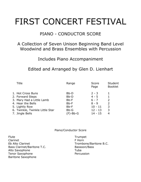 First Concert Festival Sheet Music