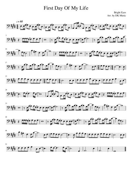 First Day Of My Life Violin Solo Sheet Music