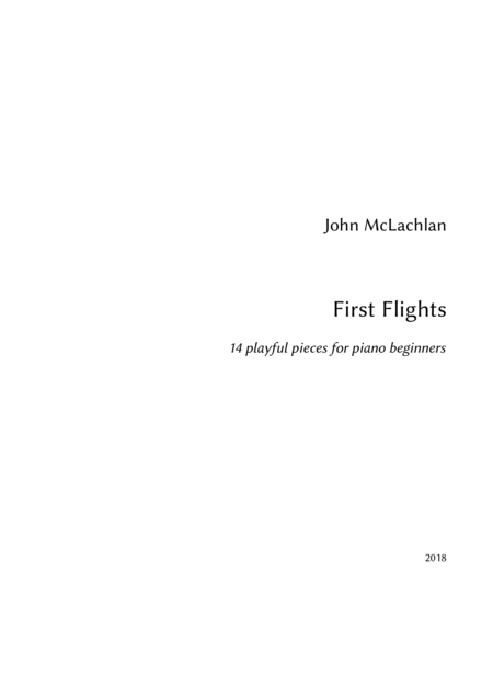Free Sheet Music First Flights 14 Playful Pieces For Piano Beginners