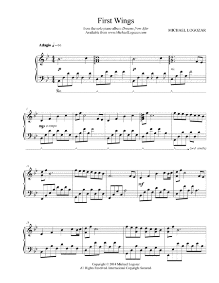 Free Sheet Music First Wings