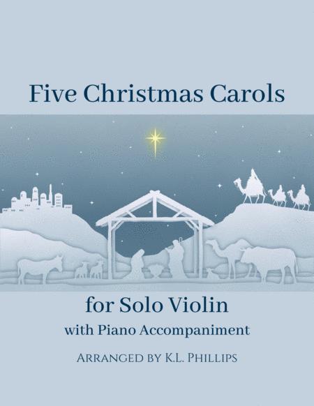 Five Christmas Carols For Solo Violin With Piano Accompaniment Sheet Music