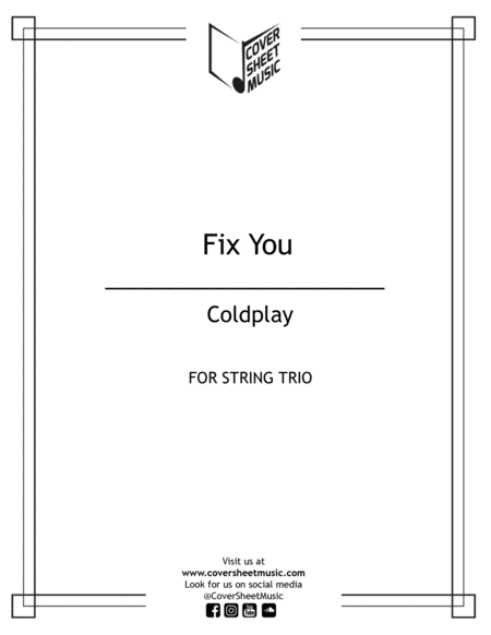 Fix You String Trio Sheet Music