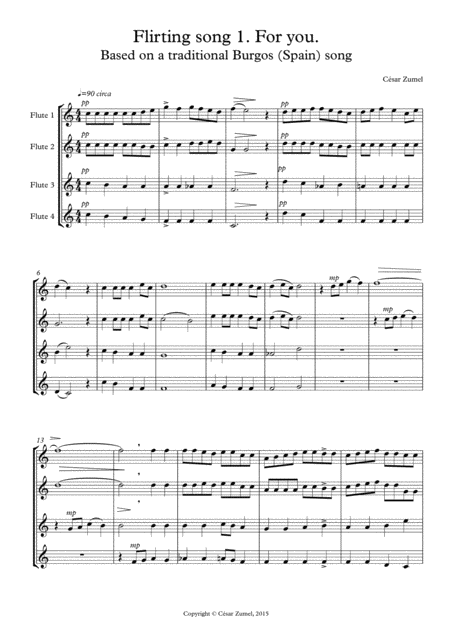 Flirting Song 1 For You Sheet Music