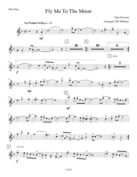 Fly Me To The Moon Alto Flute Sheet Music