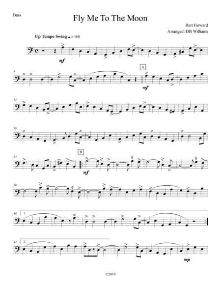 Free Sheet Music Fly Me To The Moon Strings Bass