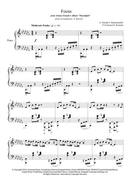 Focus Sheet Music