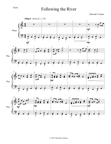 Following The River Sheet Music