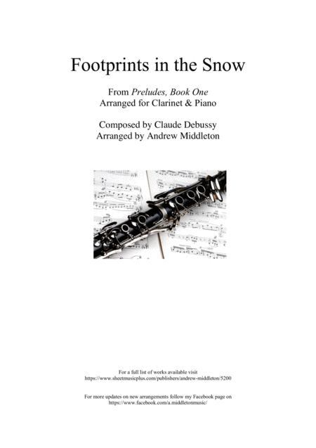 Footprints In The Snow Arranged For Clarinet And Piano Sheet Music