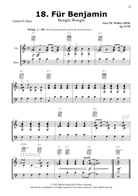 Free Sheet Music For Benjamin From Guitar Pop Romanticists
