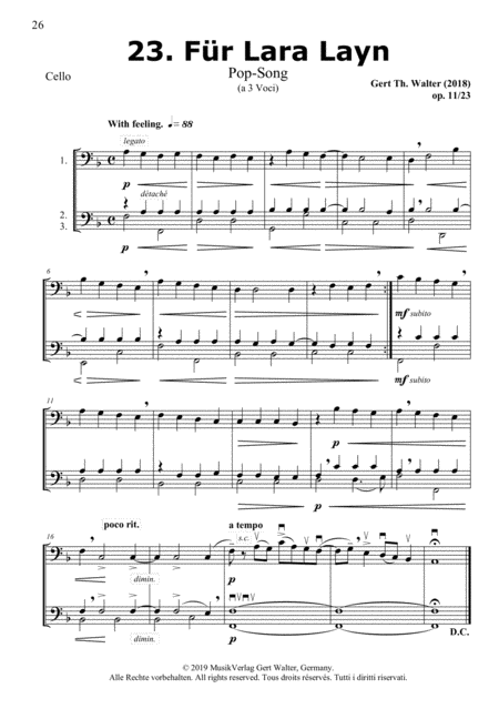 Free Sheet Music For Lara Layn