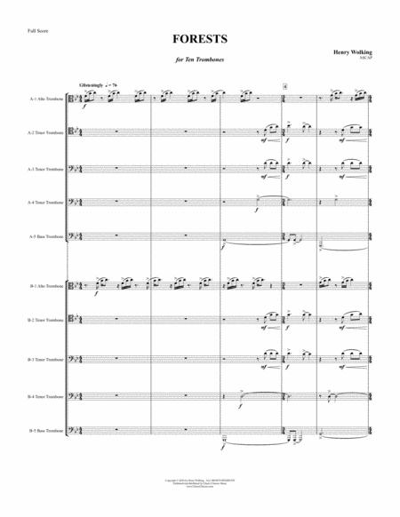 Forests For 10 Trombones Sheet Music