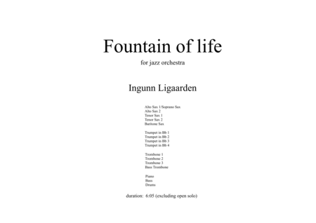 Fountain Of Life Score Only Sheet Music