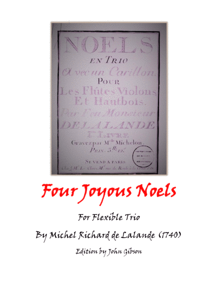 Four Joyous Noels For Flexible Trio 1740 Sheet Music