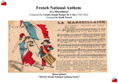 French National Anthem La Marseillaise For Brass Quintet Sheet Music