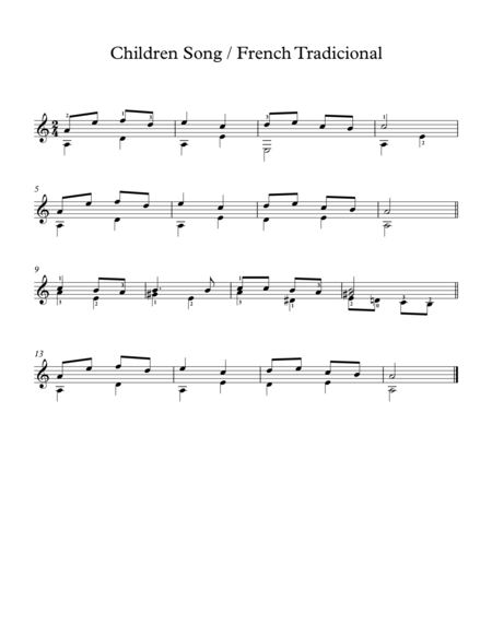 Free Sheet Music French Traditional