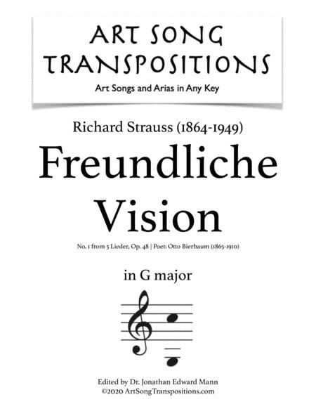 Free Sheet Music Freundliche Vision Op 48 No 1 Transposed To G Major