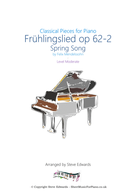 Free Sheet Music Frhlingslied Spring Song Op62 2 From Songs Without Words Made Easier