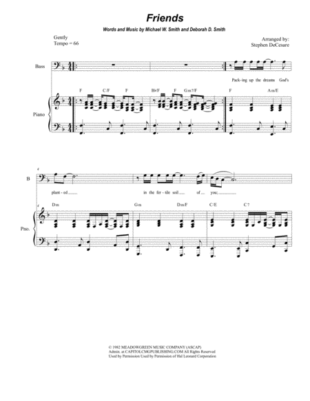 Friends For Vocal Trio Sab Sheet Music