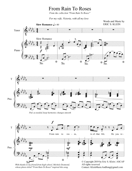 From Rain To Roses Sheet Music