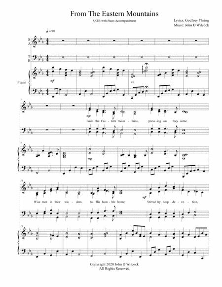 From The Eastern Mountains Christmas Song For Satb And Piano Sheet Music