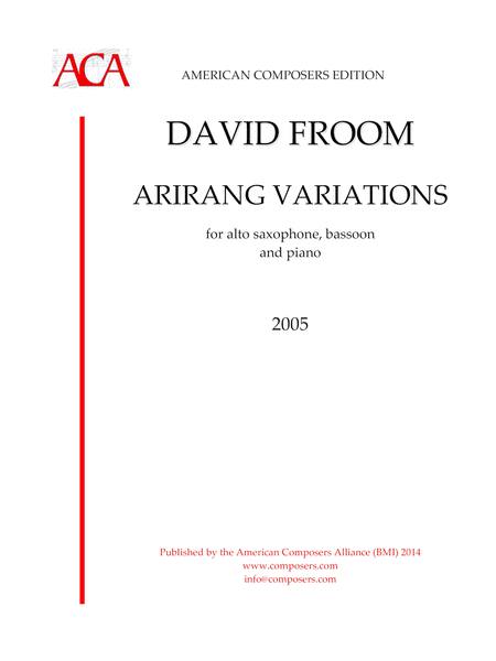 Froom Arirang Variations Sheet Music