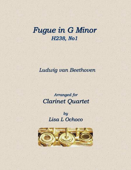 Free Sheet Music Fugue H238 No1 For Clarinet Quartet