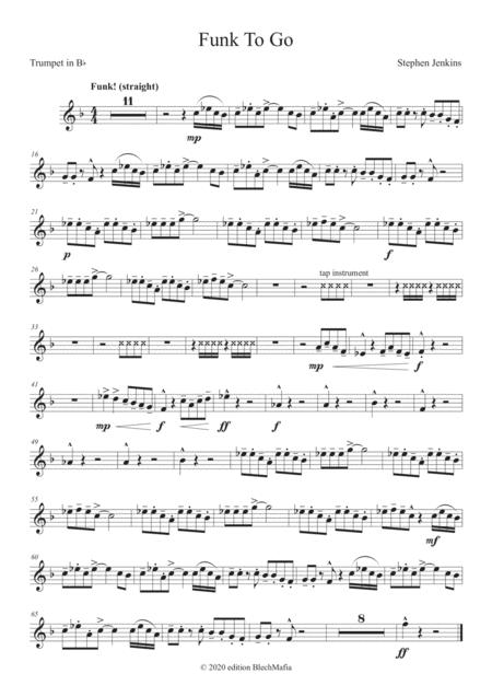 Free Sheet Music Funk To Go For Trumpet And Piano