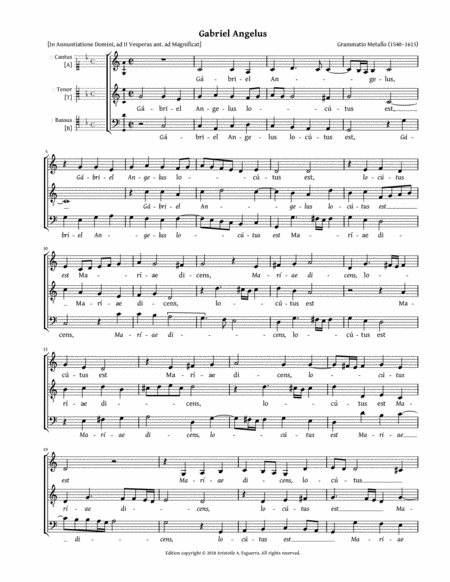 Gabriel Angelus Metallo Atb Sheet Music