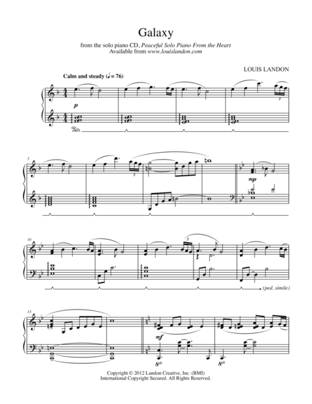 Galaxy Sheet Music