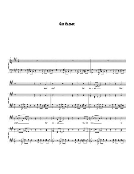 Get Closer Sheet Music