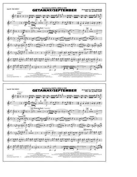 Getaway September Arr Paul Murtha 2nd Bb Trumpet Sheet Music