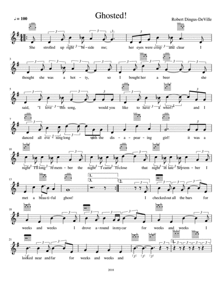 Ghosted Sheet Music