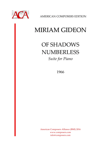 Gideon Of Shadows Numberless Sheet Music