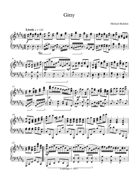 Gitty Sheet Music