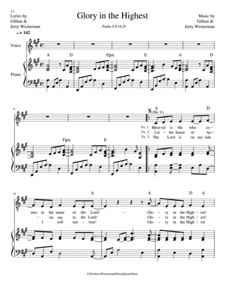 Glory In The Highest Sheet Music