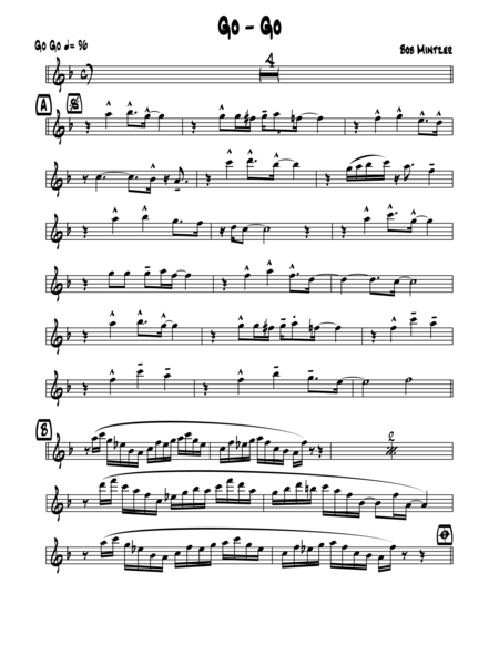 Free Sheet Music Go Go Bb