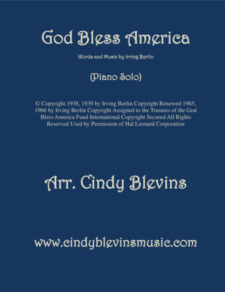 God Bless America Arranged For Piano Solo Sheet Music