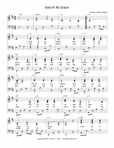 God Of All Grace Sheet Music