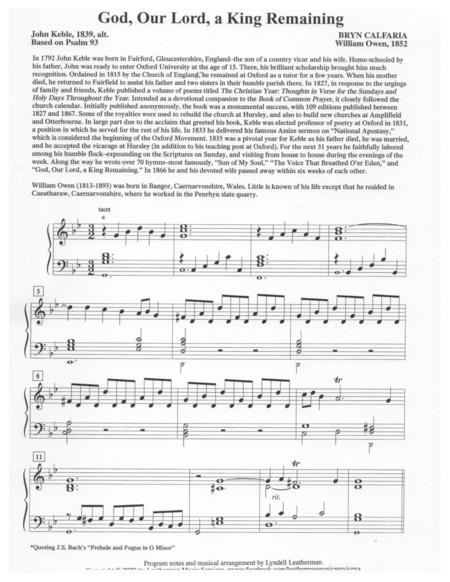 Free Sheet Music God Our Lord A King Remaining