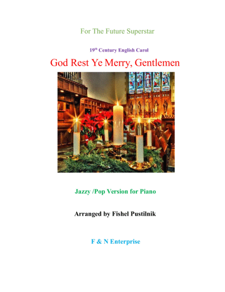 God Rest Ye Merry Gentlemen For Piano Jazz Pop Version Video Sheet Music