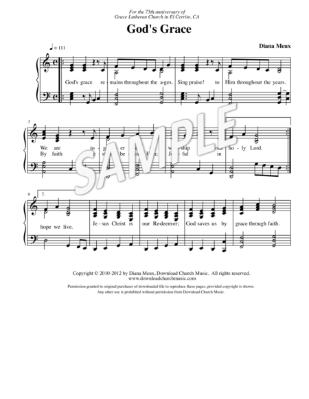 Gods Grace And Salvation Alleluia Unison Choir And Or Congregation And Keyboard Sheet Music