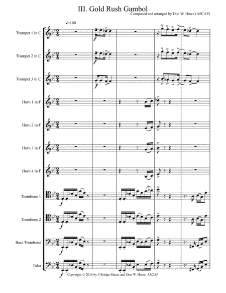 Free Sheet Music Gold Rush Gambol